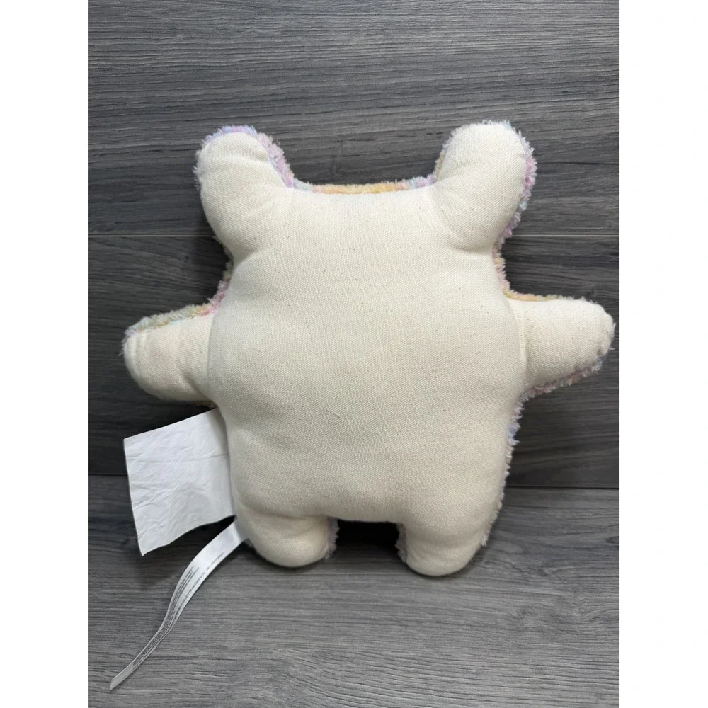 Urban Outfitters Grumpy Frog Cushion Pillow Plush Multi Colored Striped 11